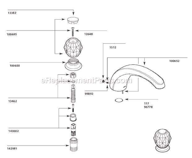 tub faucet parts diagram