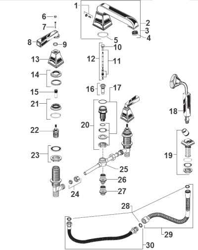 tub faucet parts diagram