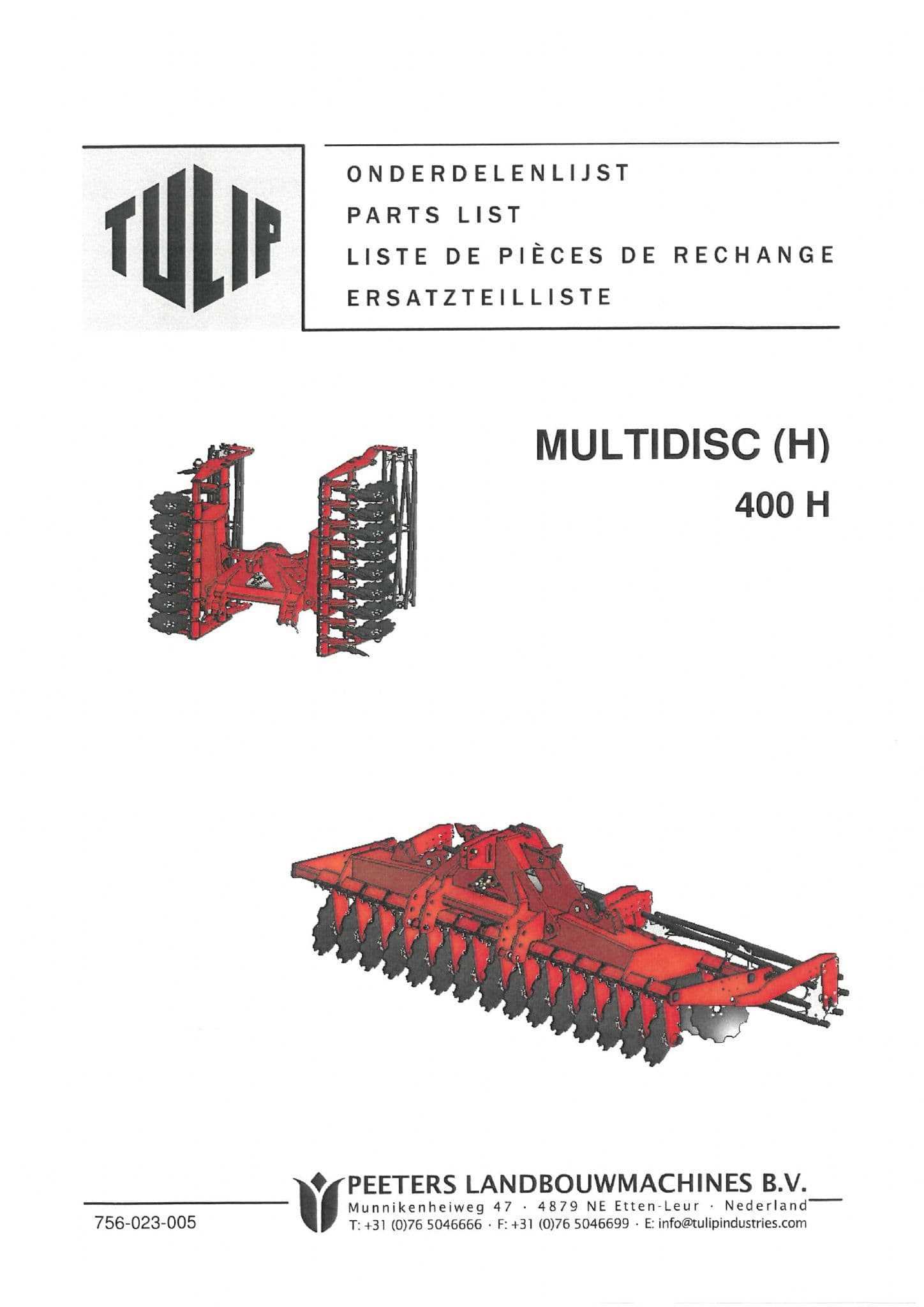 tulip parts diagram