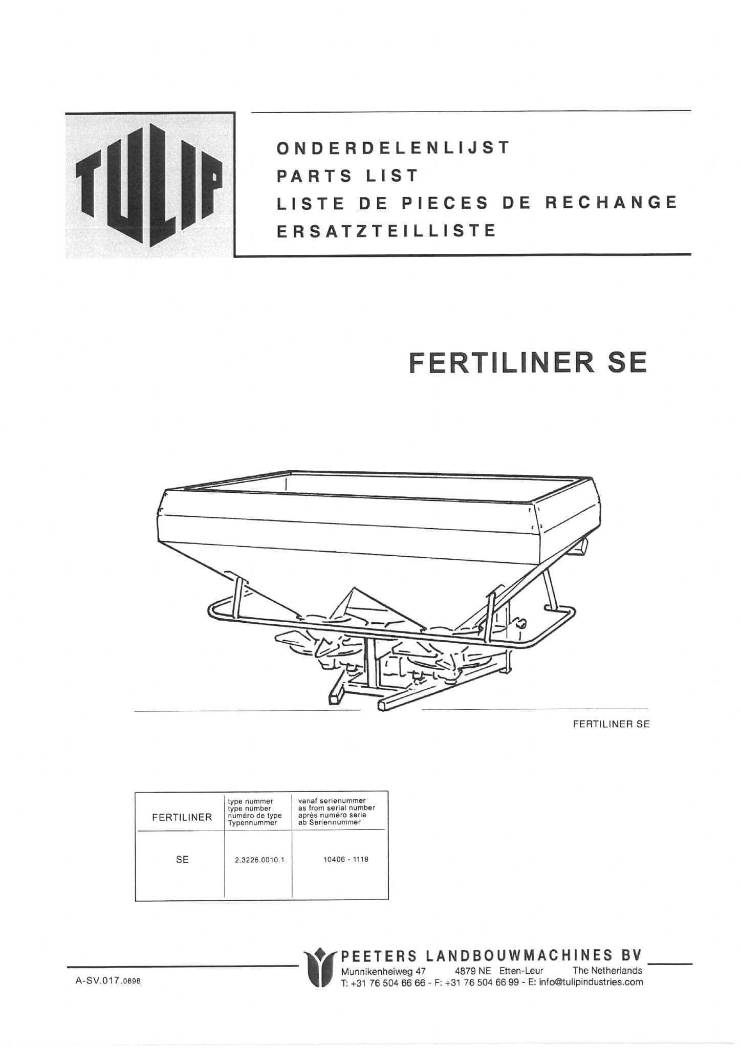 tulip parts diagram