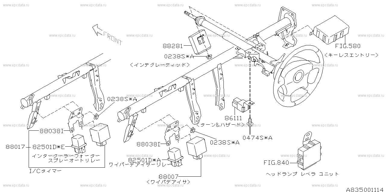 subaru impreza body parts diagram