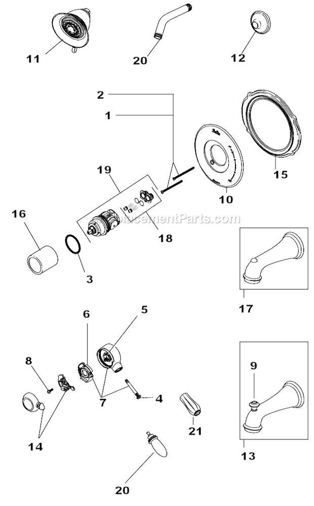 tub spout parts diagram