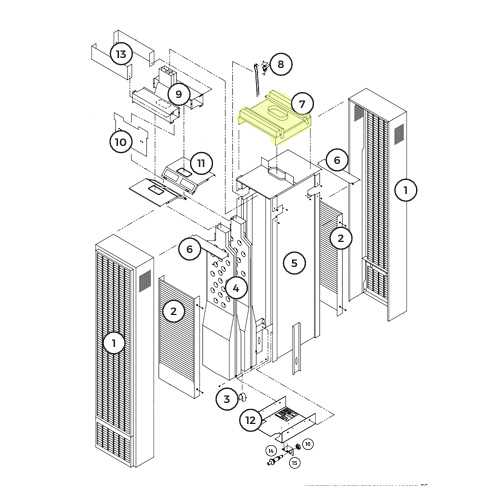 wall heater parts diagram