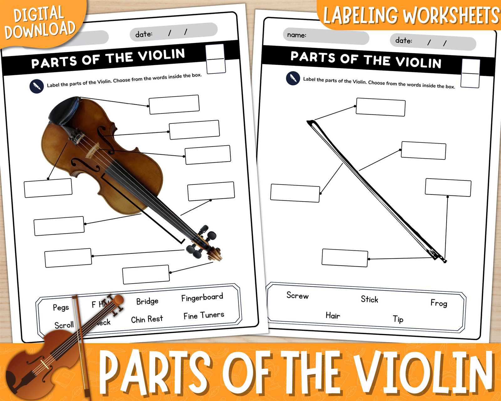 parts of a violin bow diagram