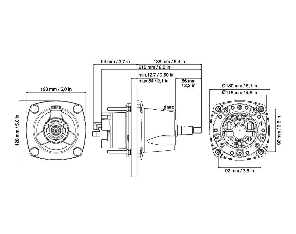 uflex hydraulic steering parts diagram