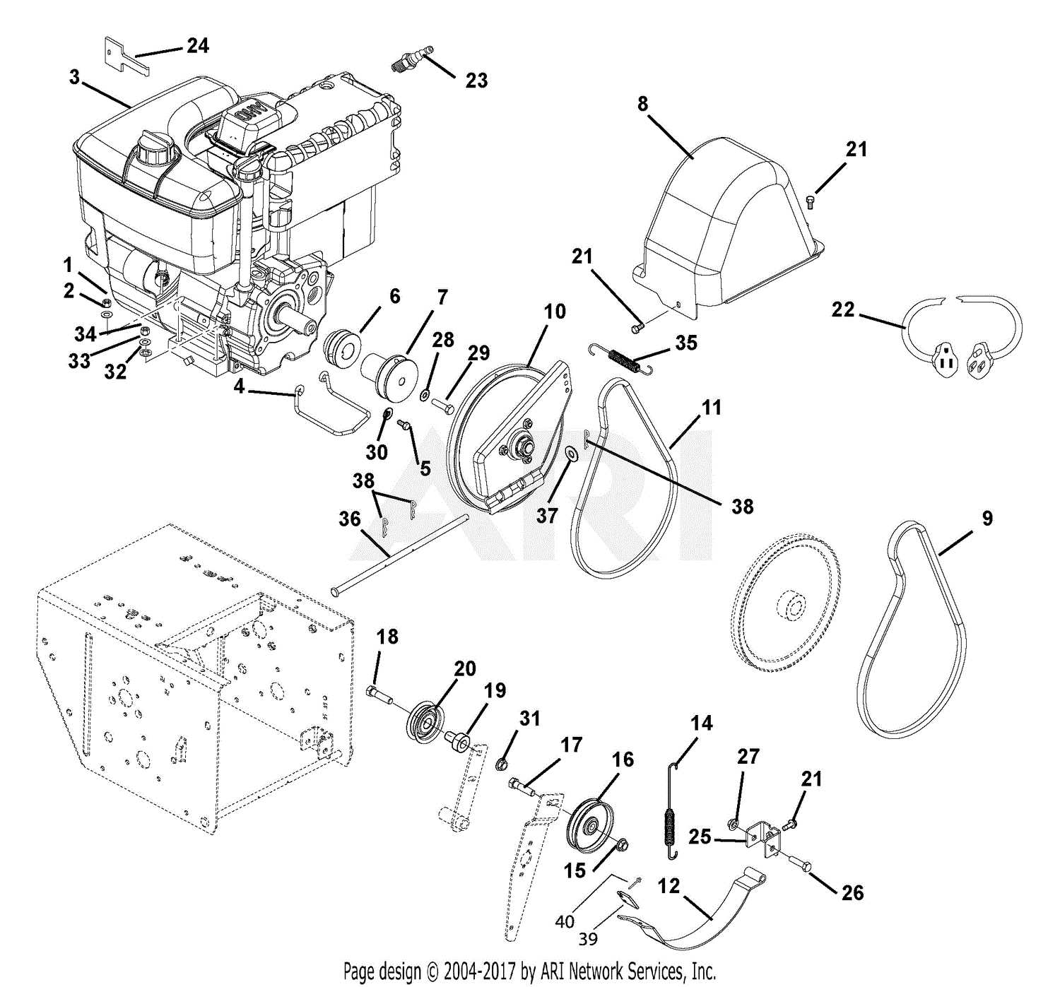 tecumseh lawn mower parts diagram