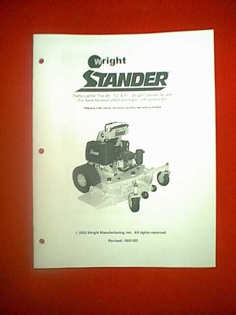 wright stander parts diagram