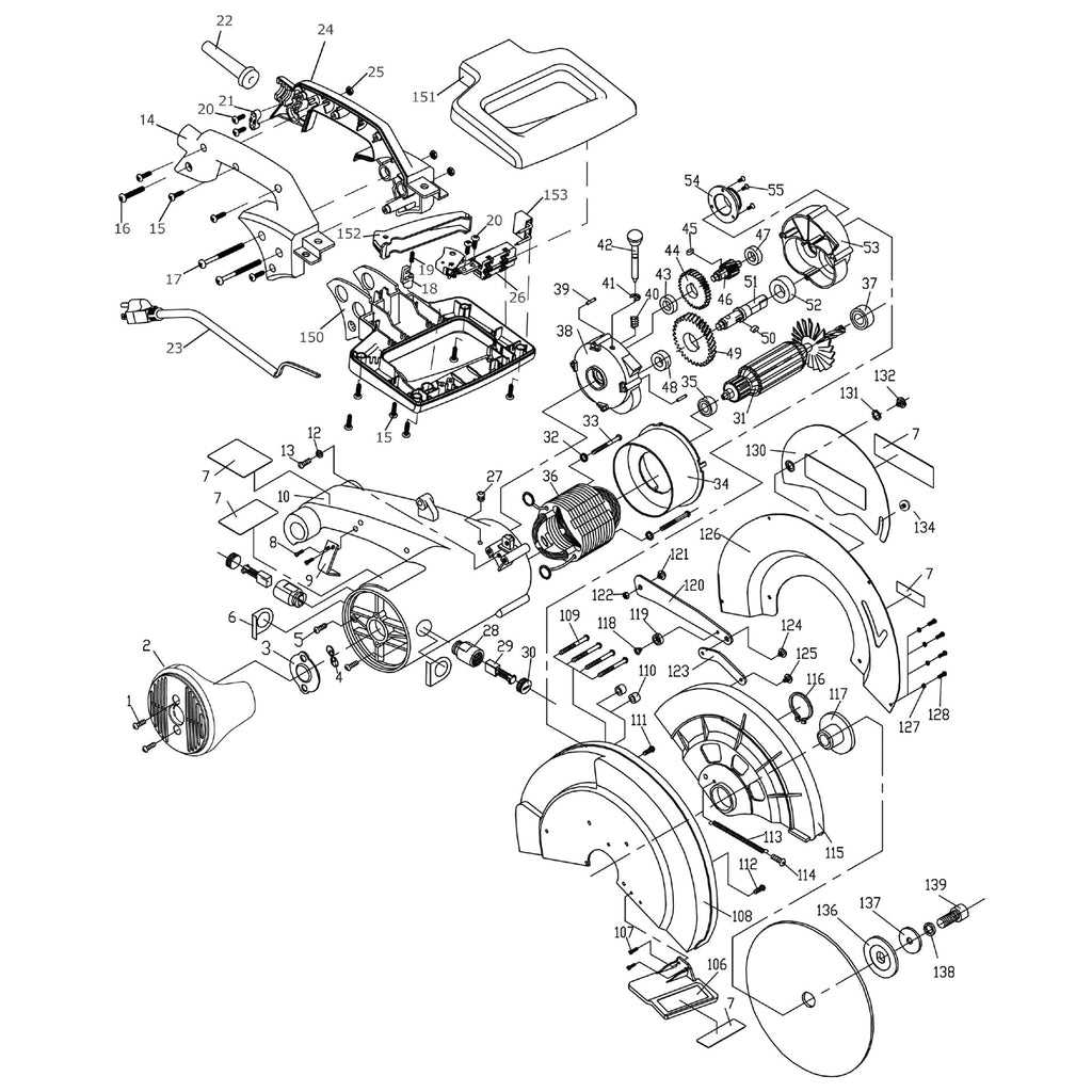 ryobi circular saw parts diagram