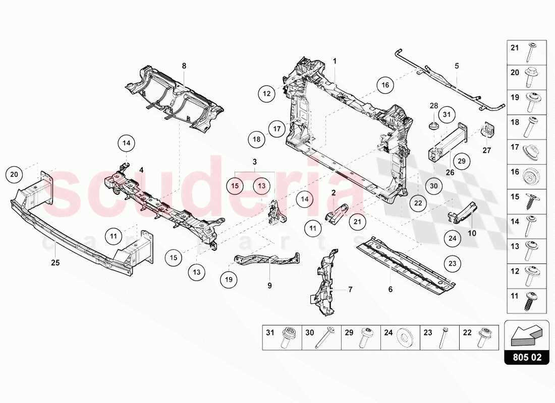 radiator parts diagram