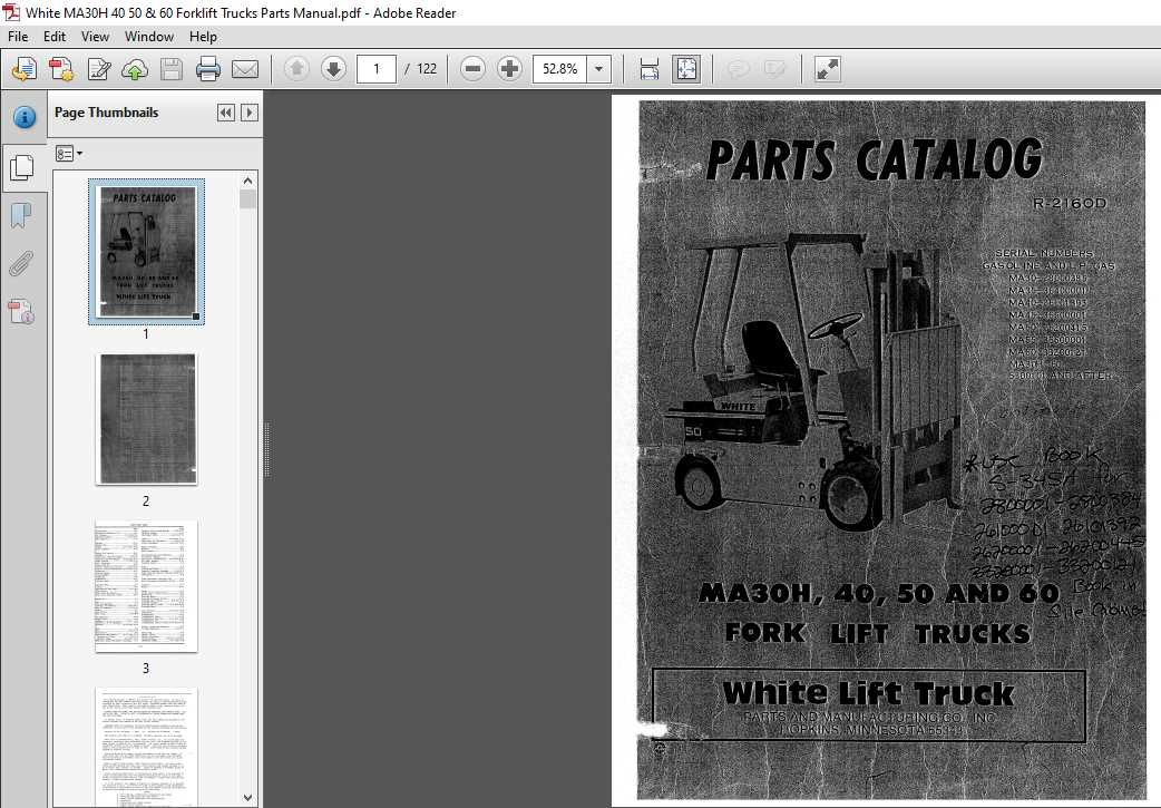 unicarriers forklift parts diagram