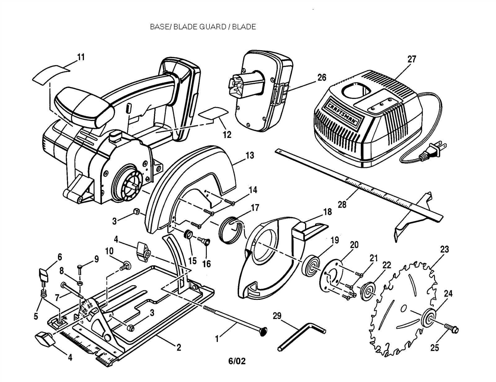 ryobi circular saw parts diagram