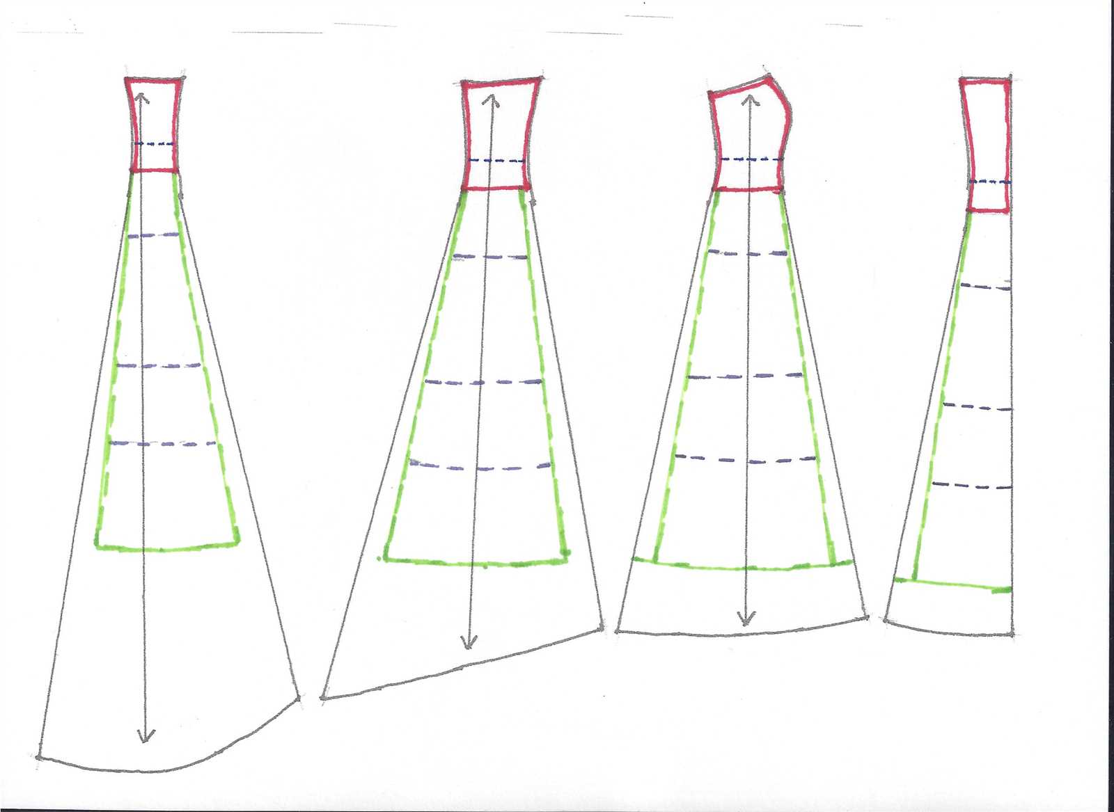 parts of a wedding dress diagram