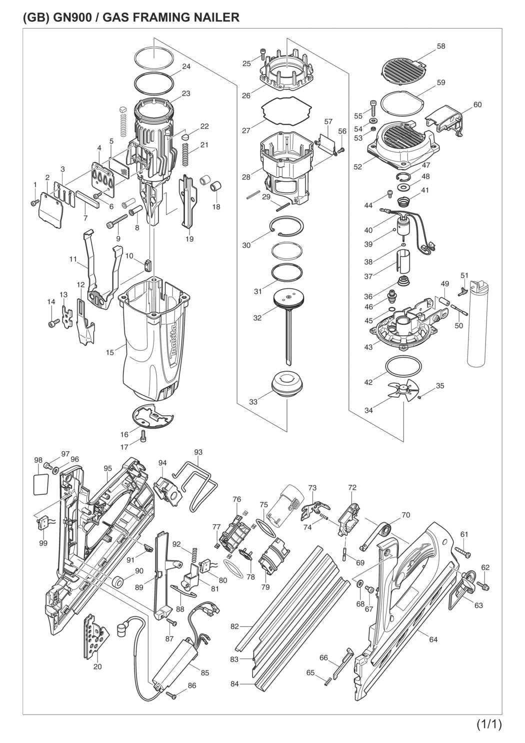 paslode framing gun parts diagram