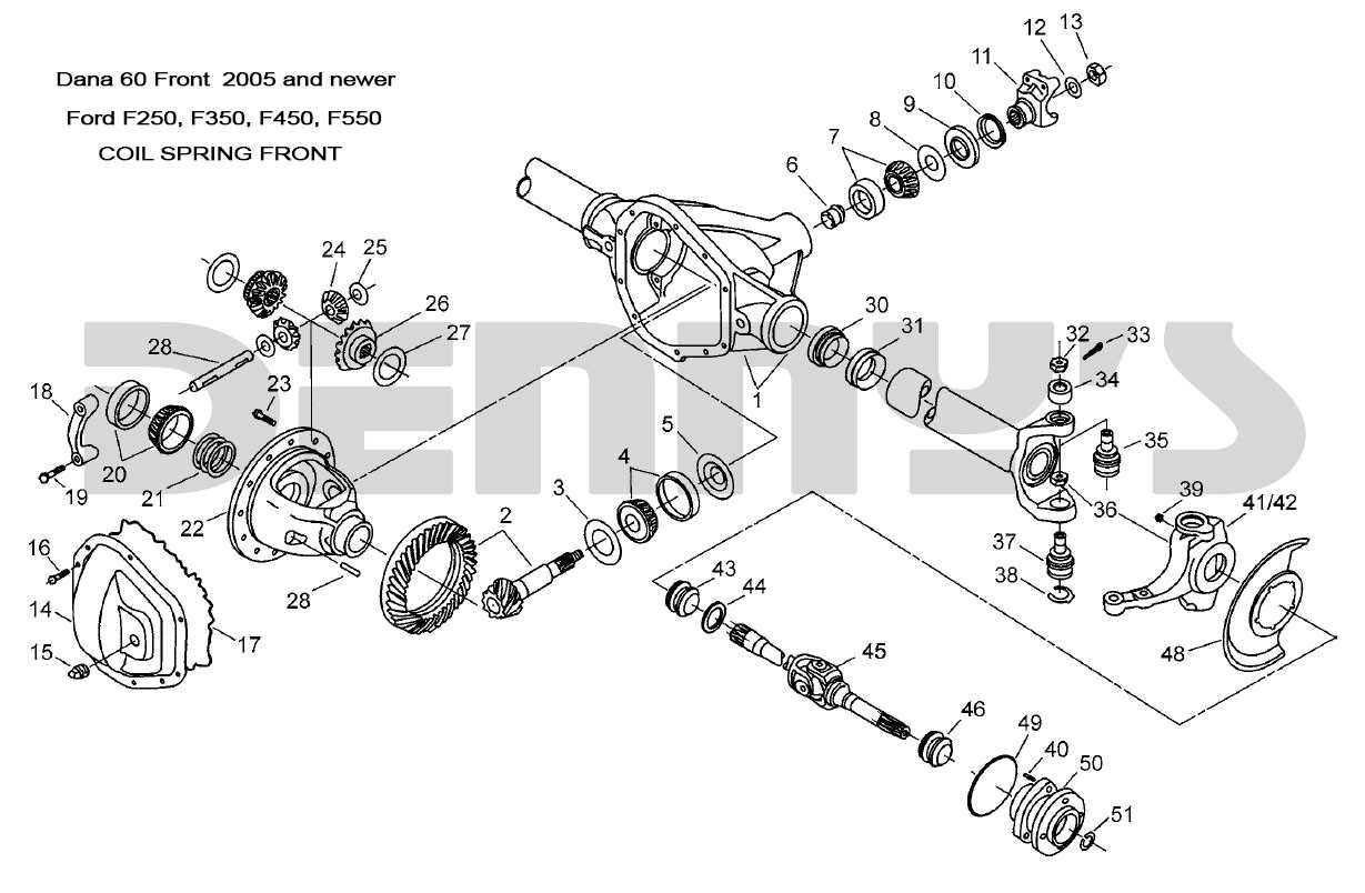 ford f350 4x4 front end parts diagram