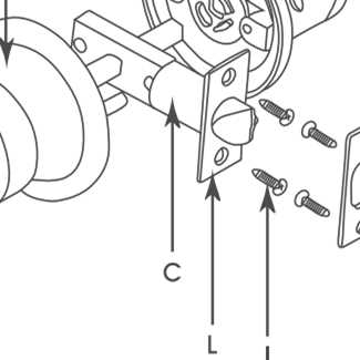 parts of door knob diagram