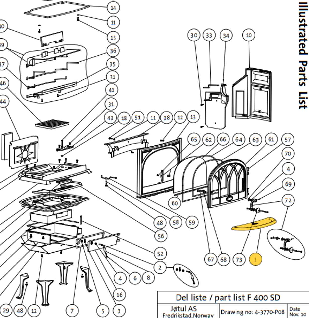 wood stove parts diagram