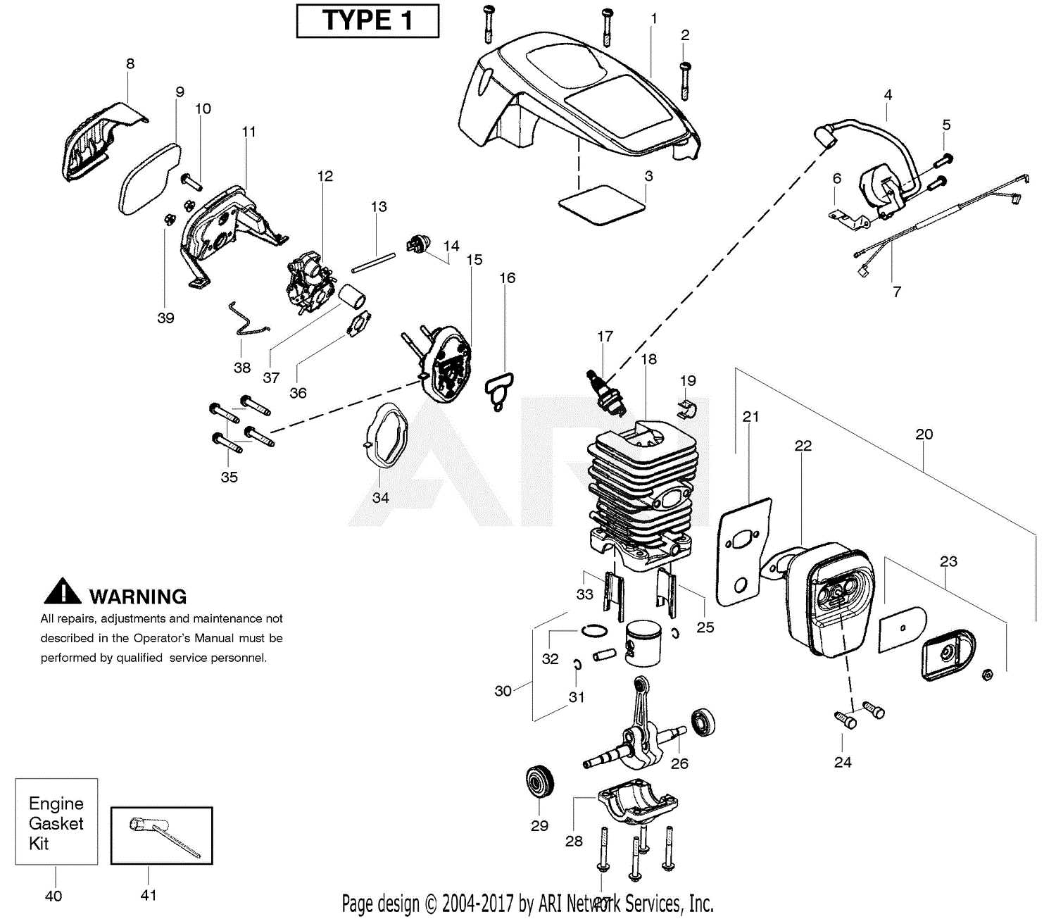 poulan pr4218 parts diagram