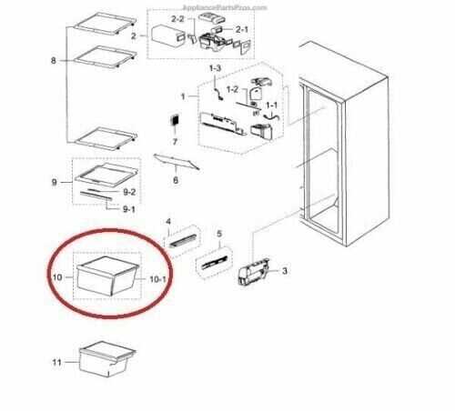 samsung refrigerator door parts diagram