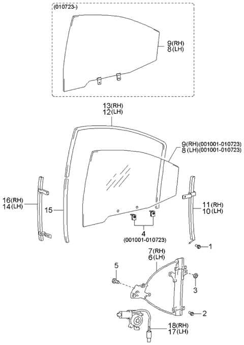 window regulator parts diagram