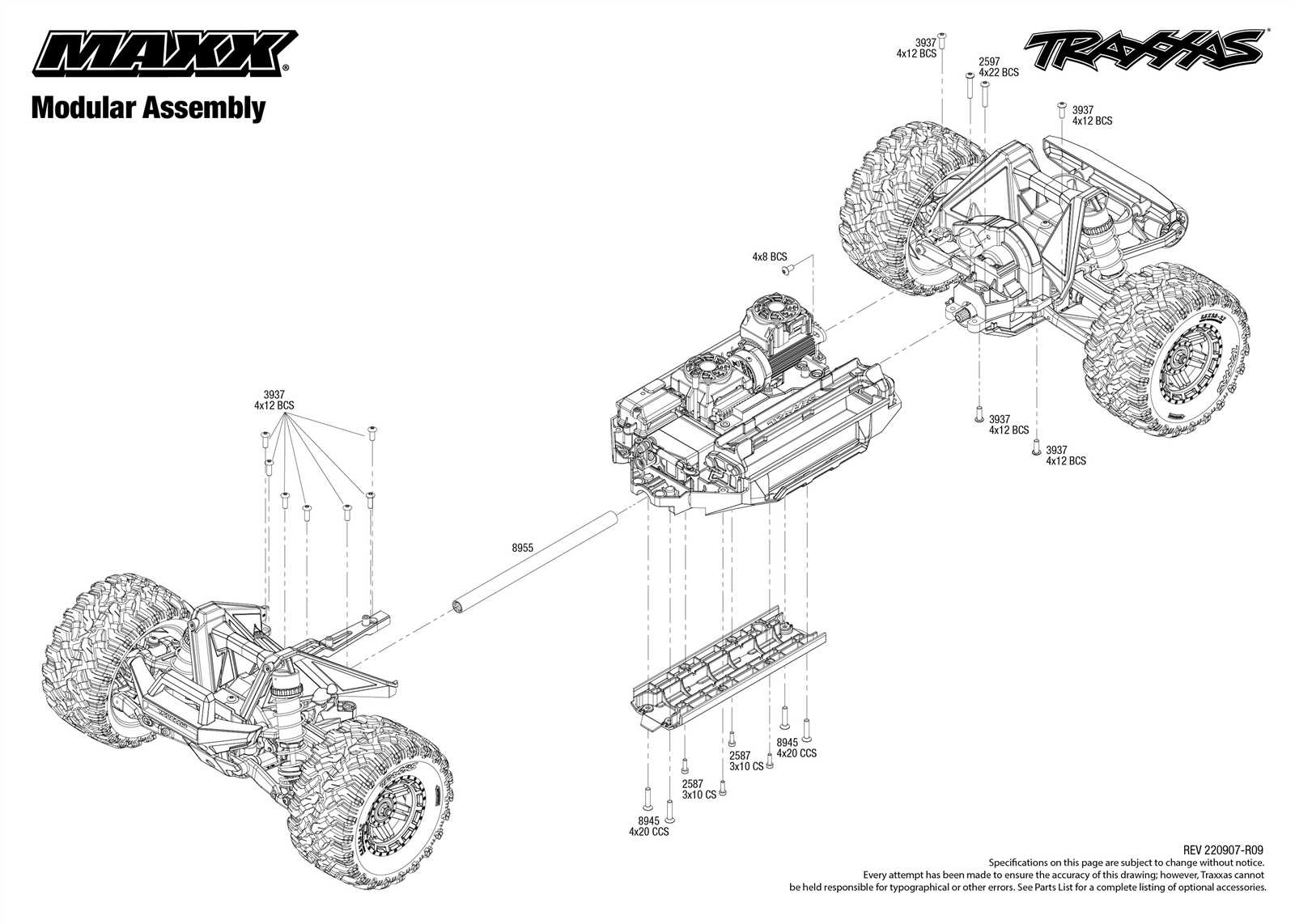 traxxas t maxx parts diagram