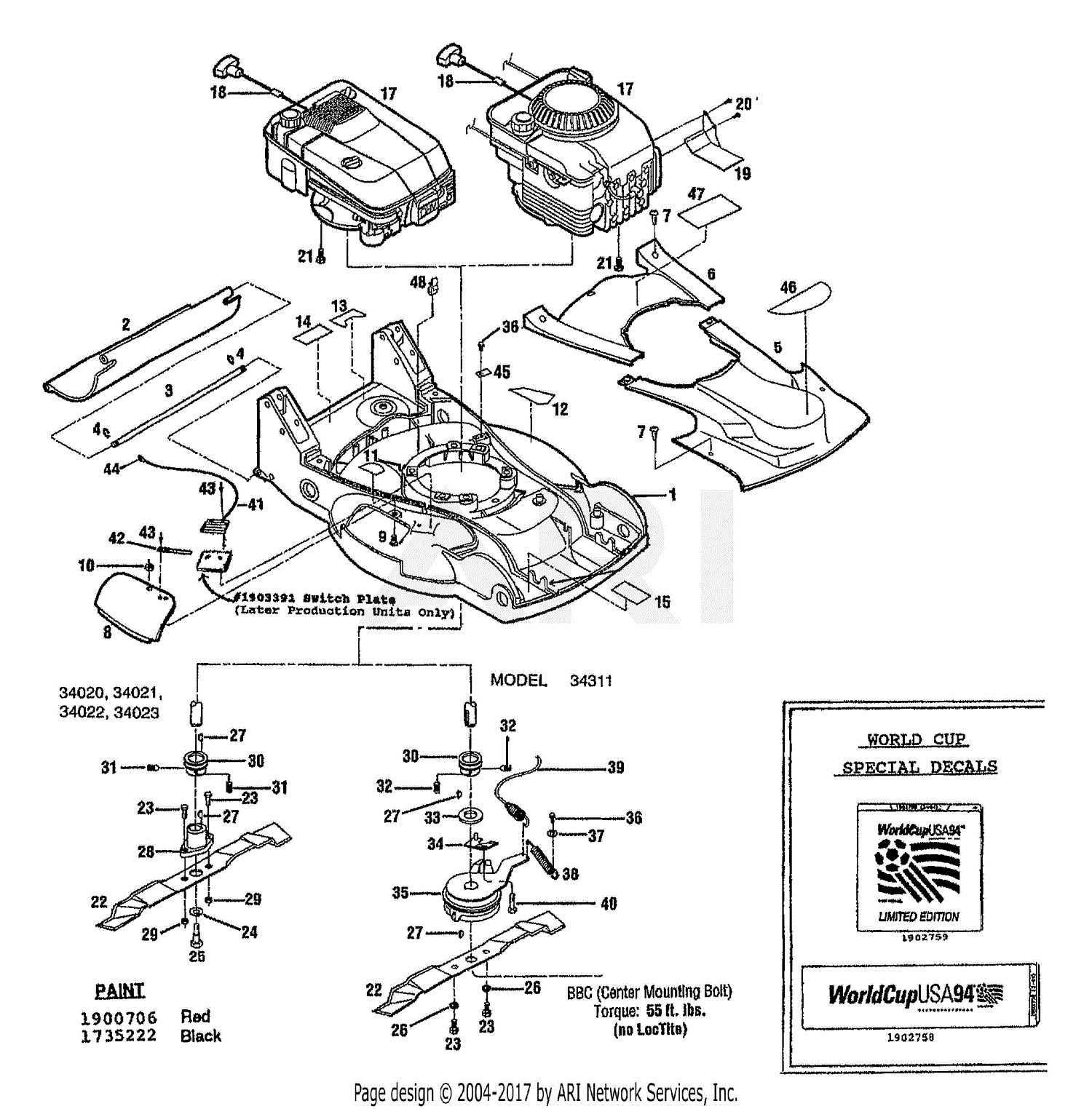 troy bilt lawn mower parts diagram