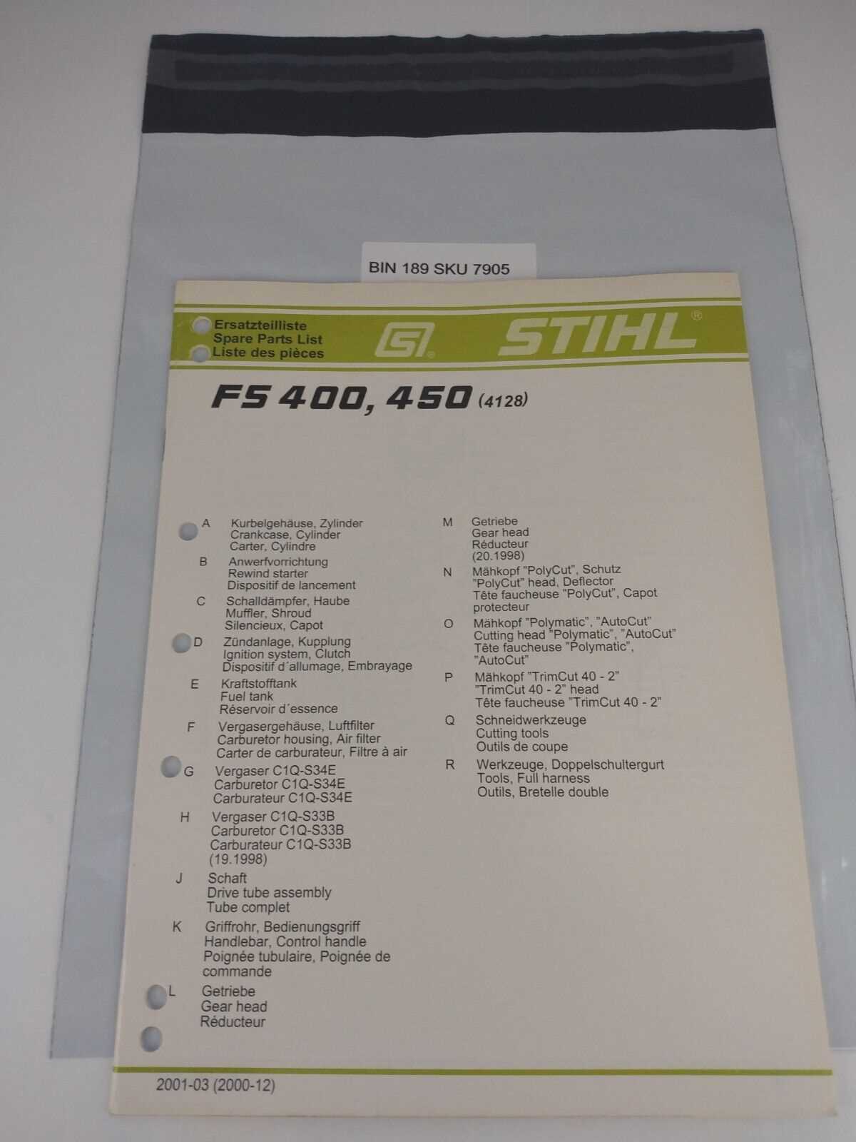 stihl fs450 parts diagram