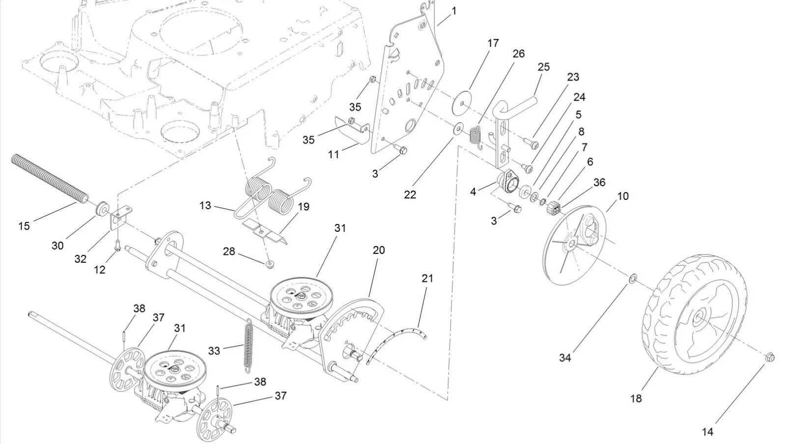 toro 521 parts diagram