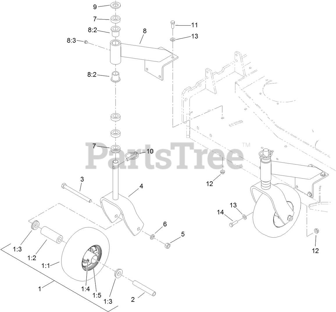 toro mower deck parts diagram