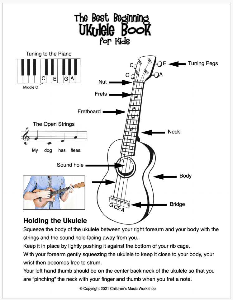 ukulele diagram of parts