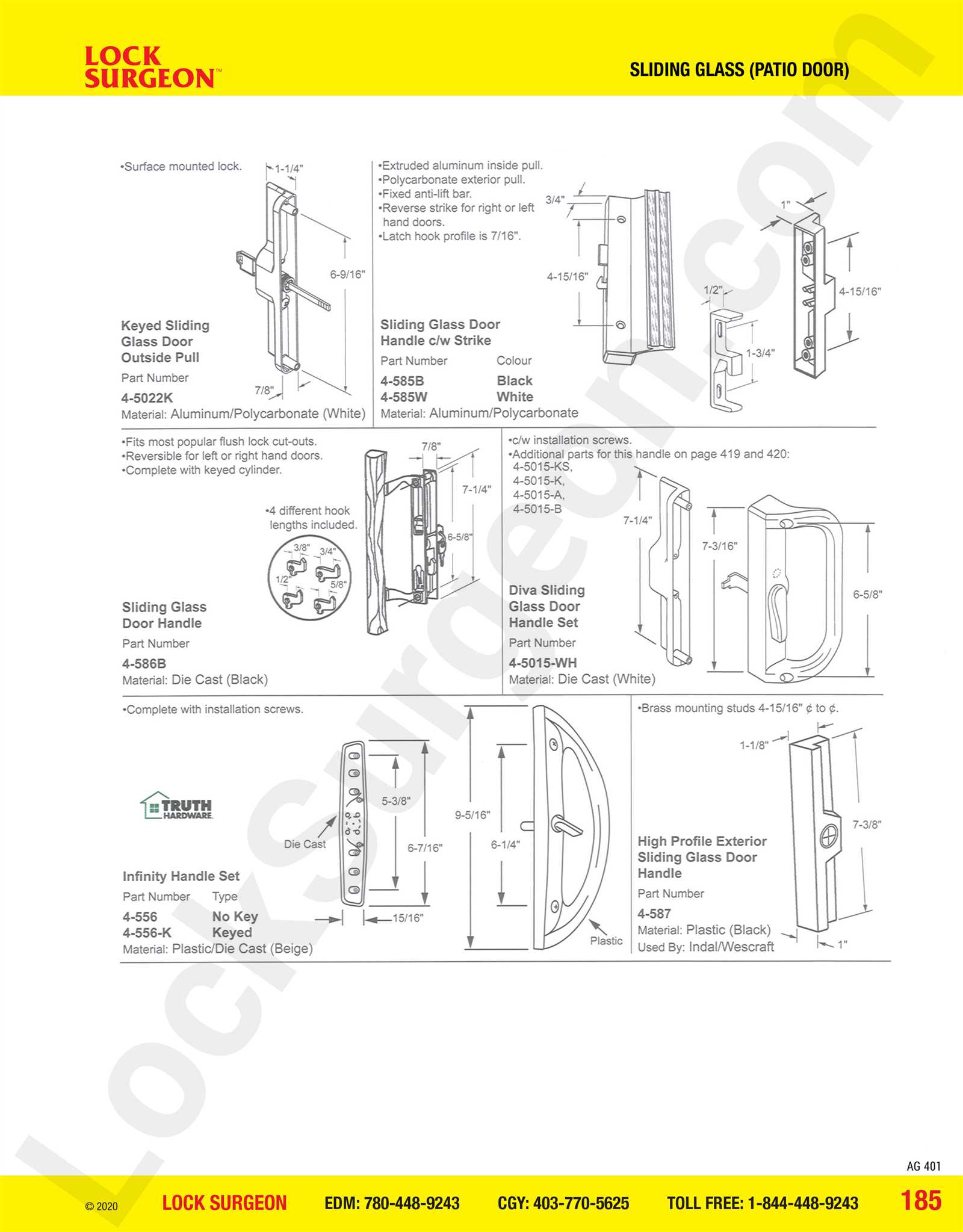 patio door parts names diagram