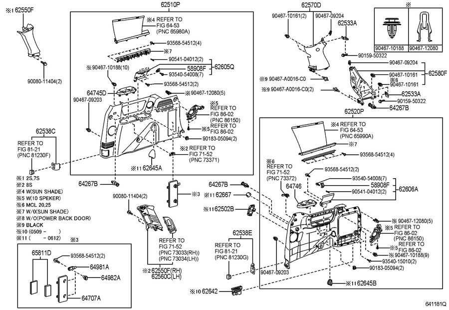 toyota sienna parts diagram