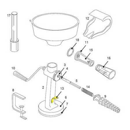 portafilter parts diagram