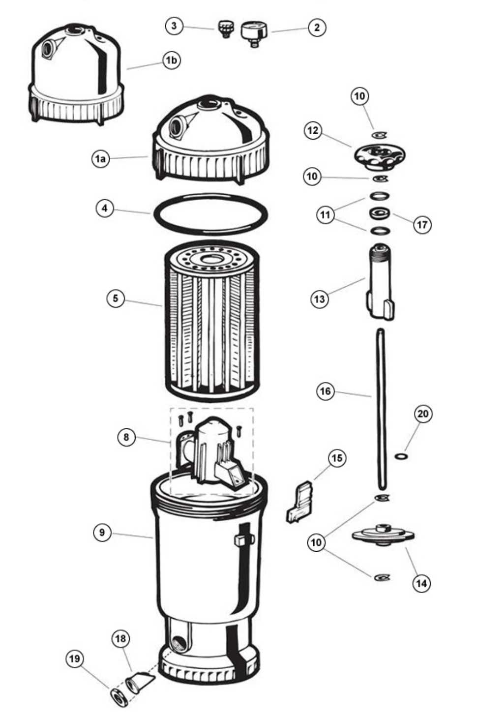 hayward sand filter parts diagram