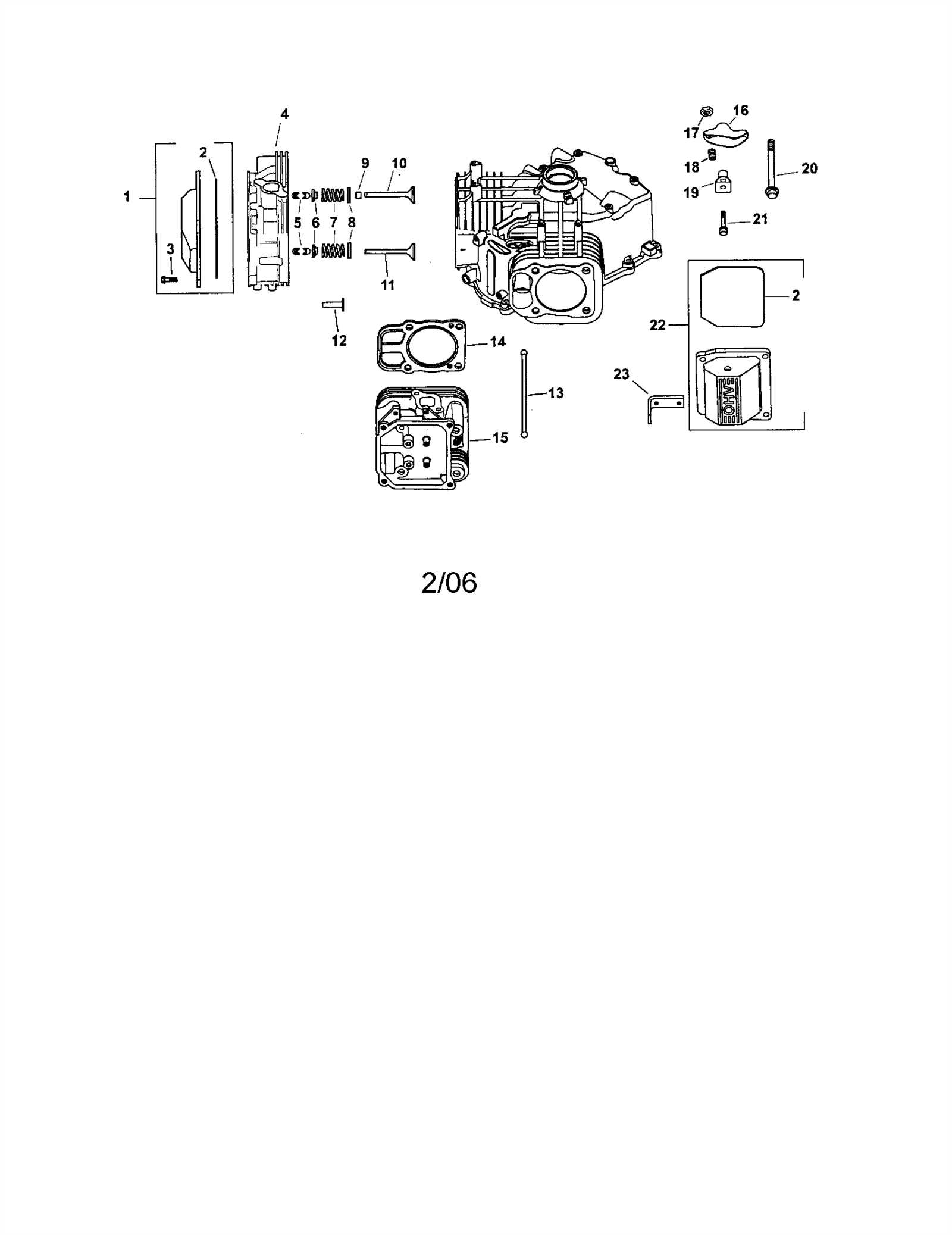 kohler motor parts diagram