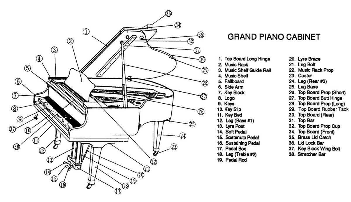 piano parts diagram