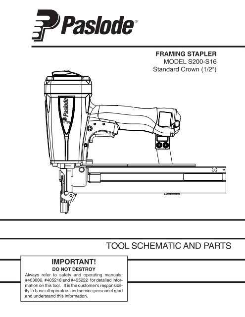 paslode impulse parts diagram