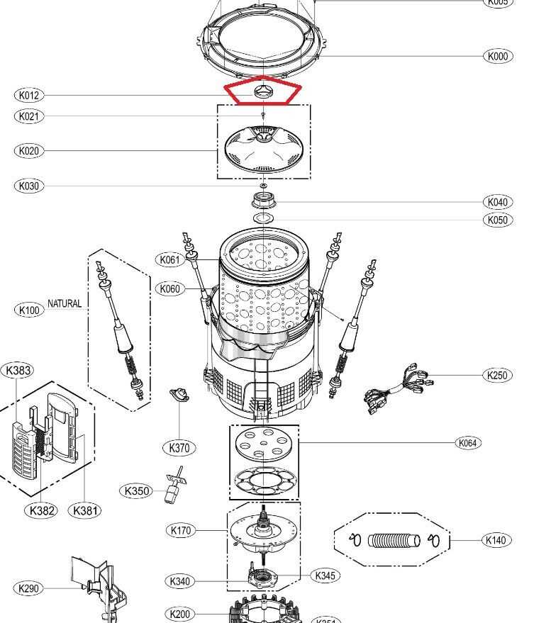 top load washing machine parts diagram