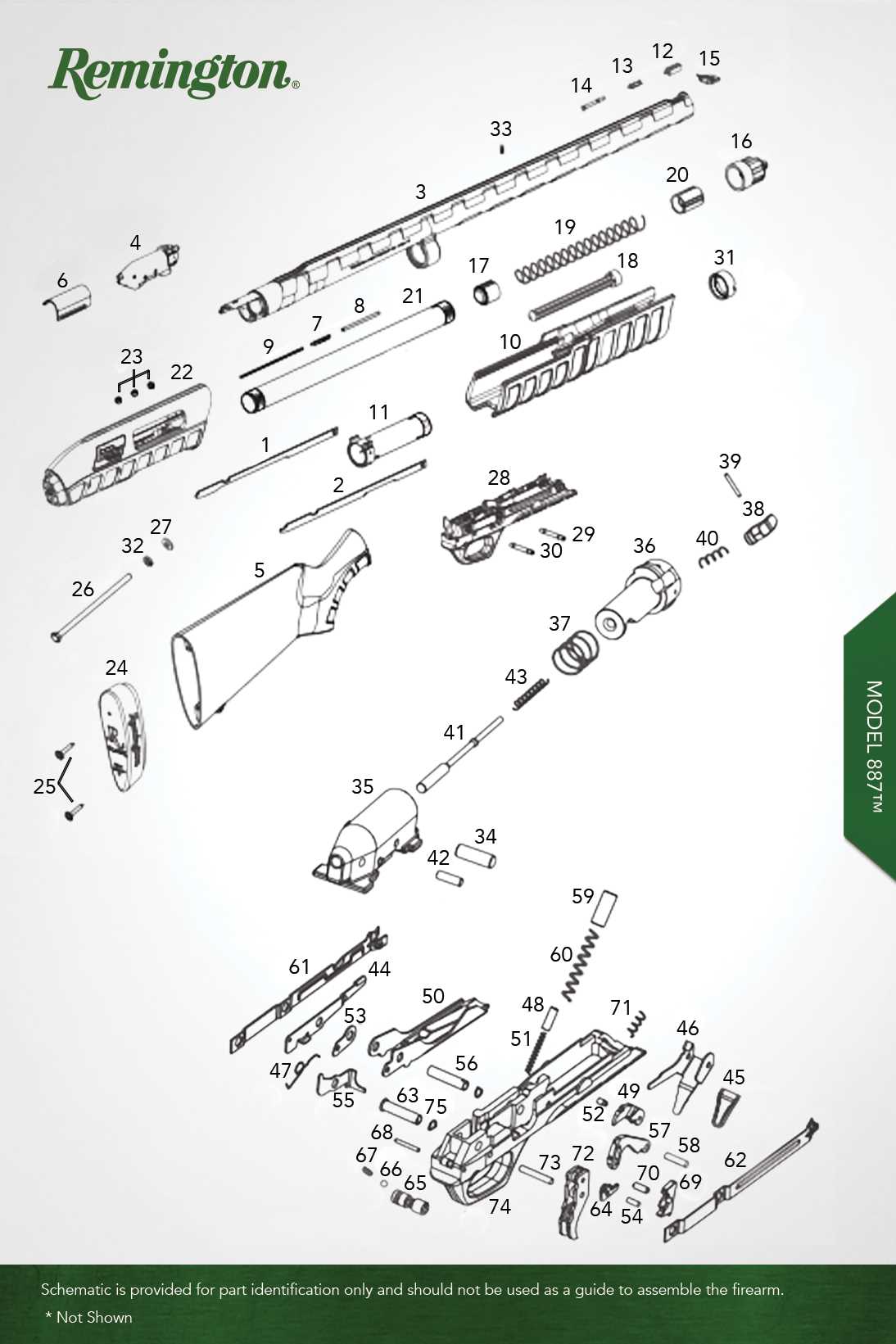 remington 887 parts diagram