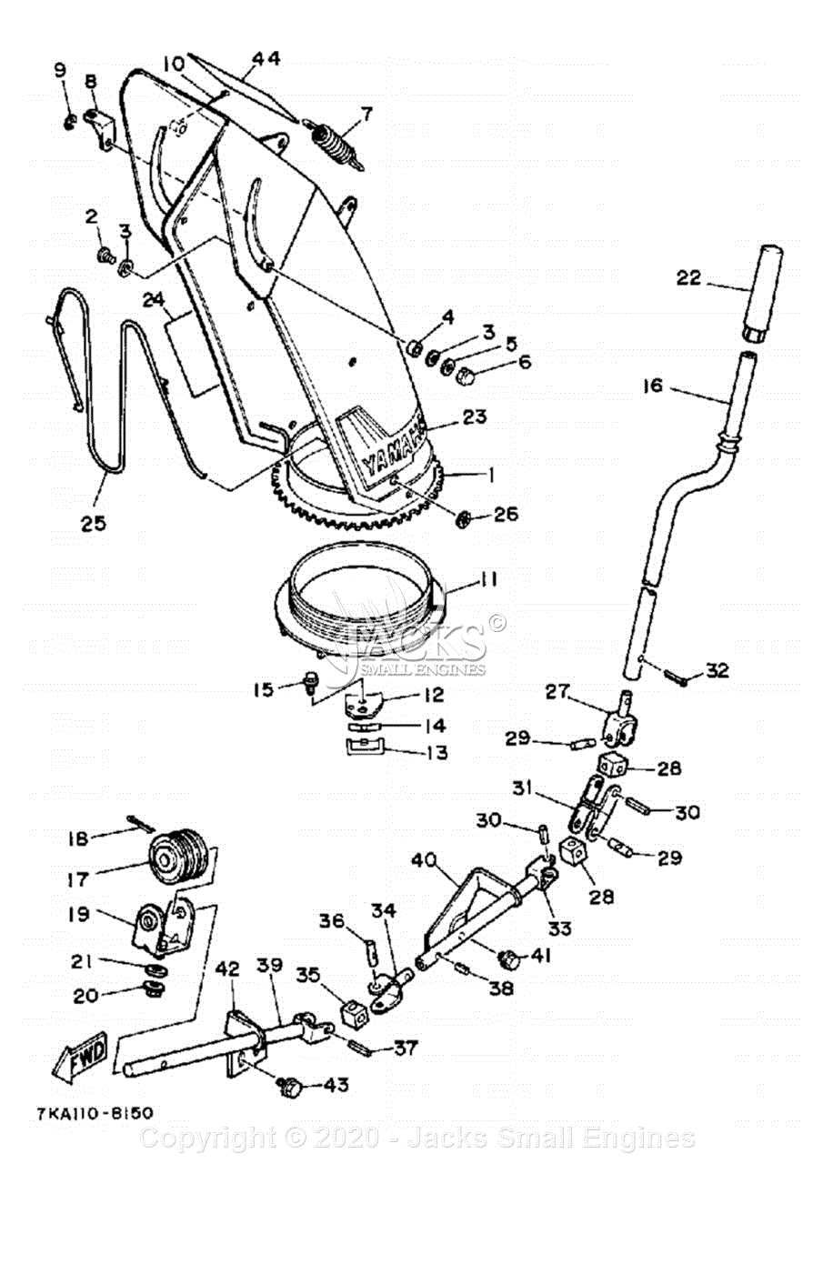 yamaha ys624 parts diagram