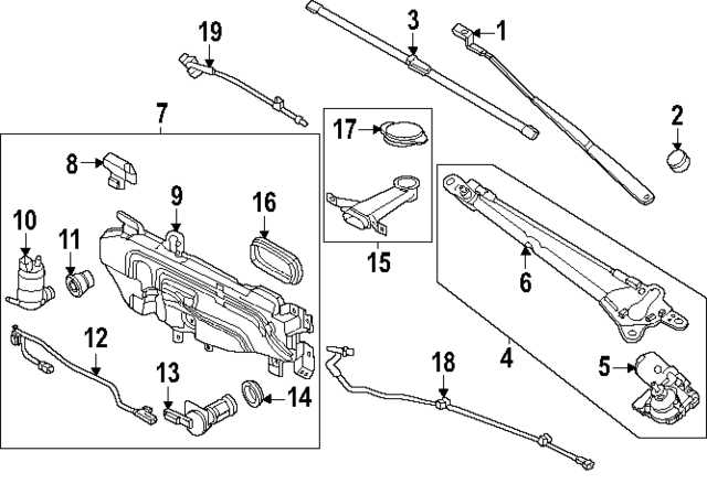 wiper linkage windshield wiper parts diagram