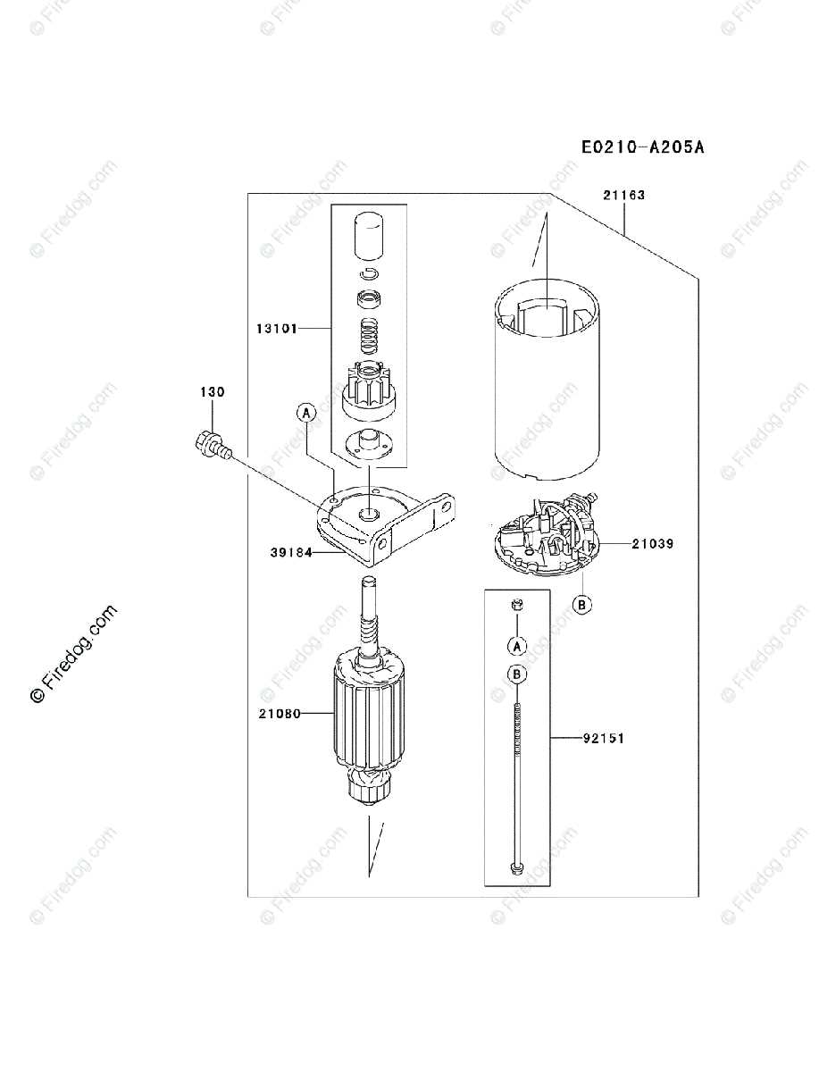 starter motor parts diagram