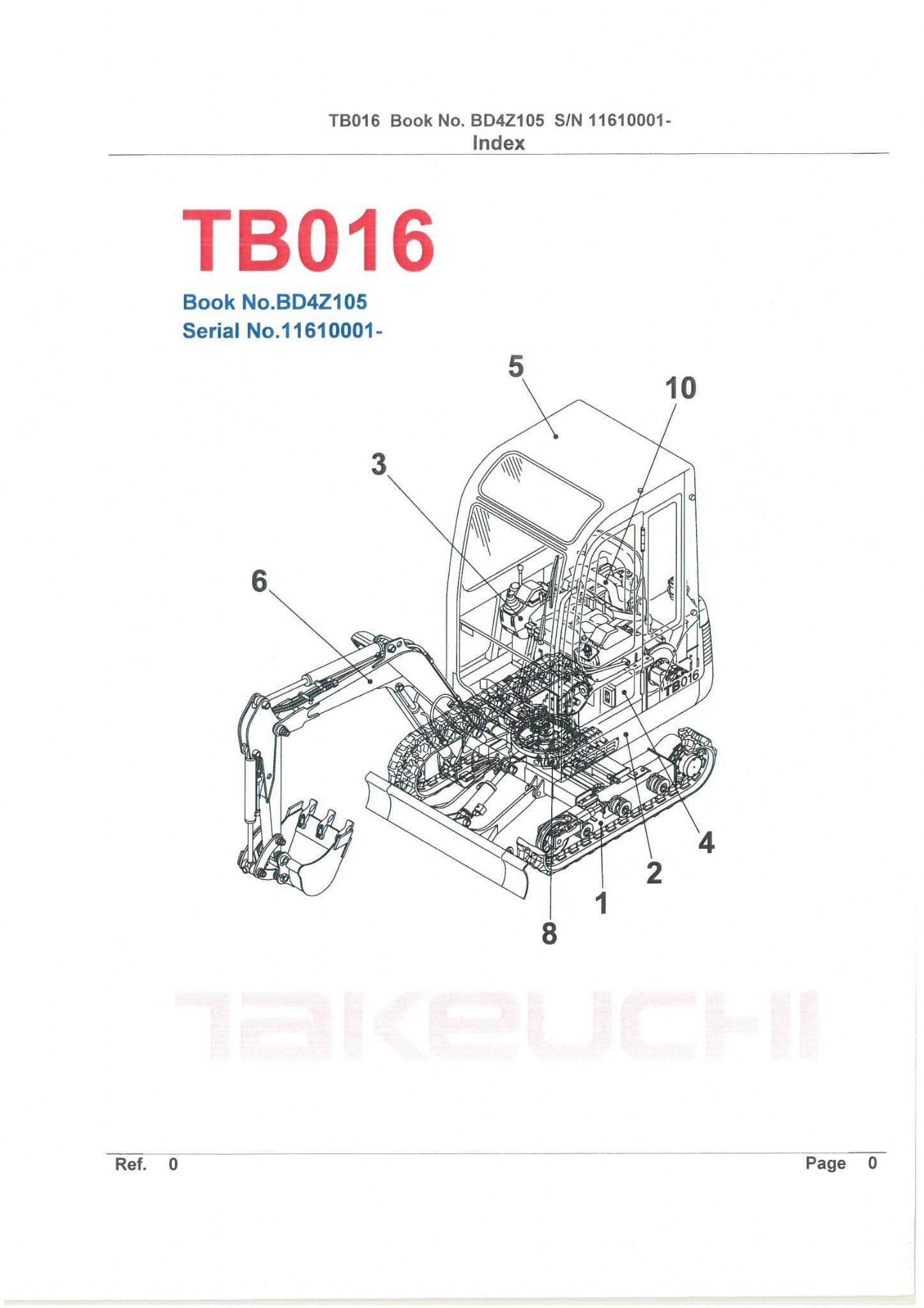 takeuchi tb125 parts diagram