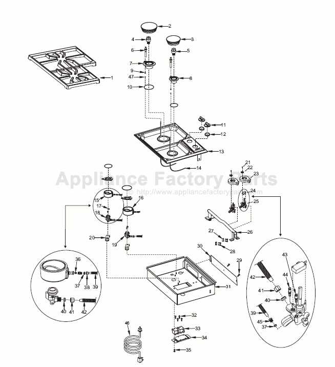 wolf gas range parts diagram