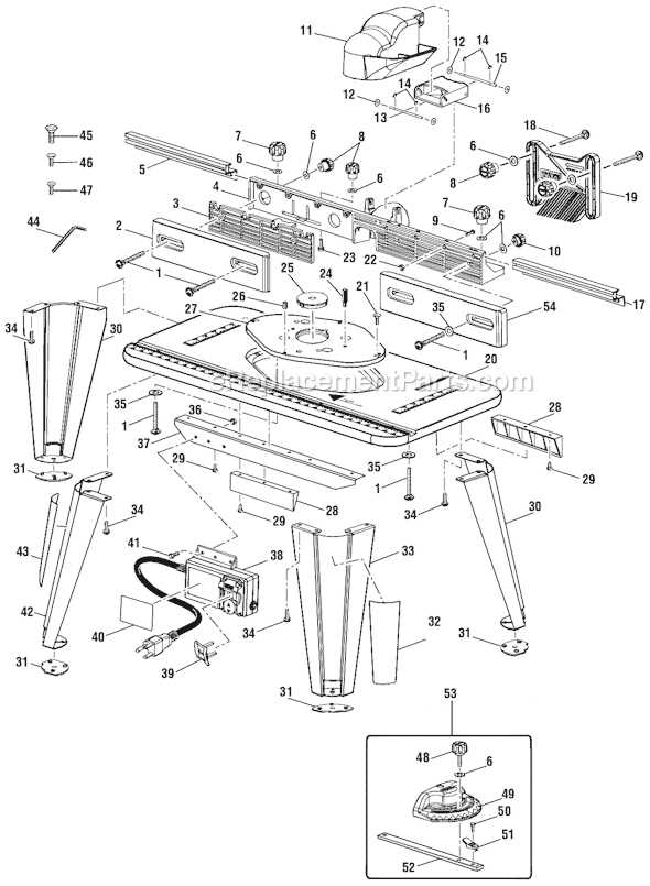 ryobi router parts diagram