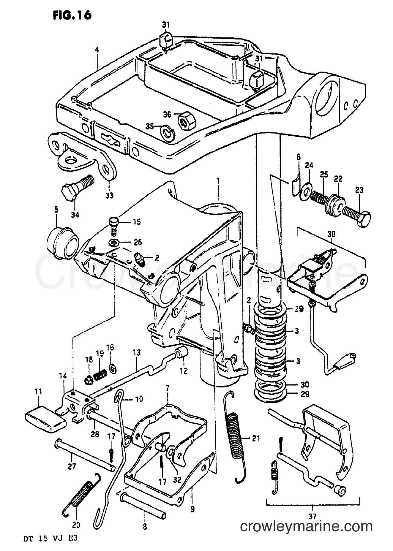 suzuki dt15 parts diagram