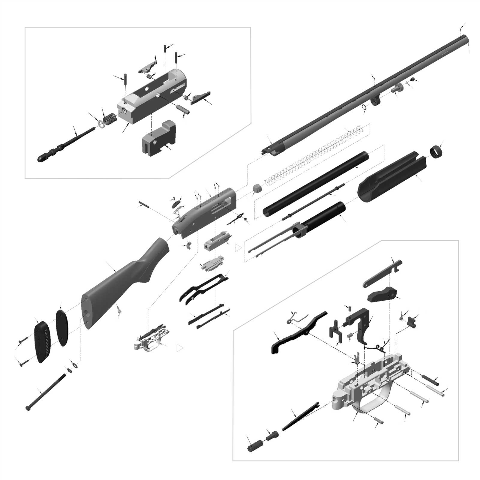 parts of a shotgun diagram