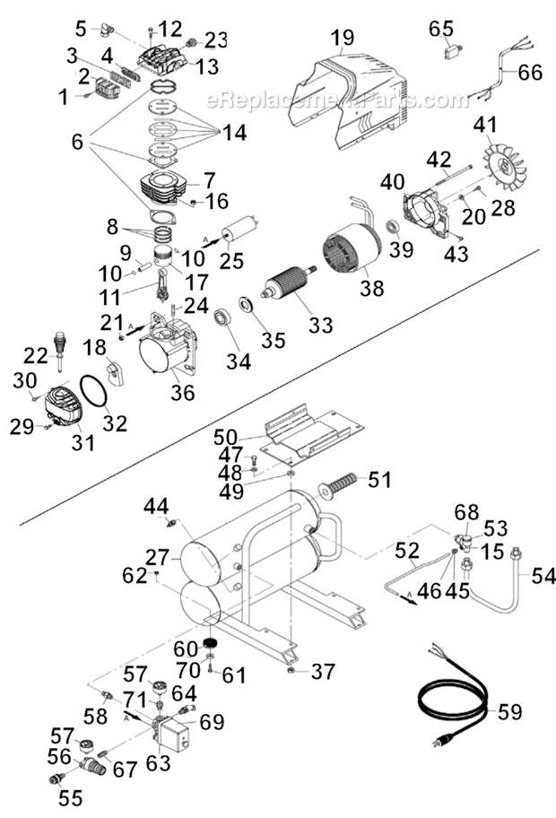 portable air compressor parts diagram