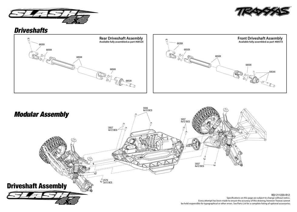 traxxas parts diagram