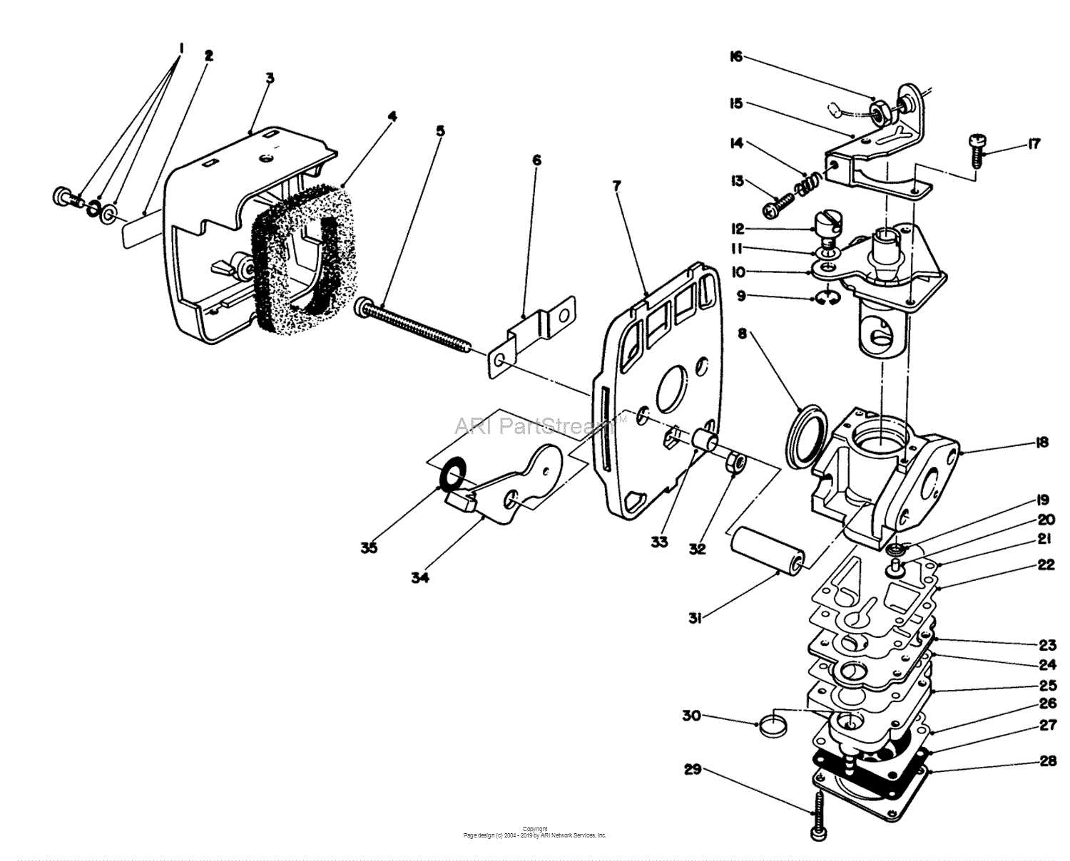 toro leaf blower parts diagram