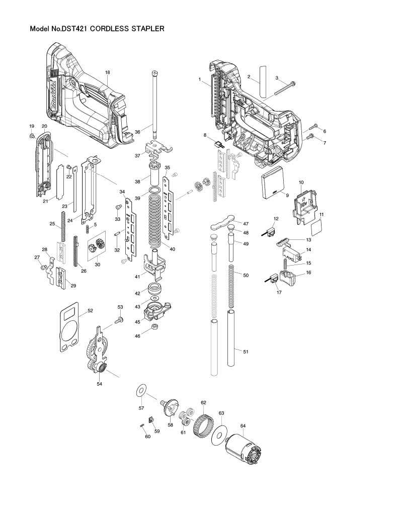 stapler parts diagram